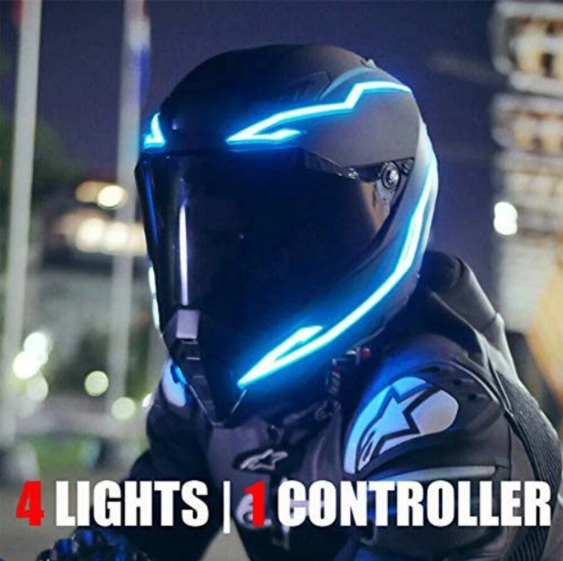 Kask motocyklowy motocyklowy LED zimny pasek świetlny Naklejka EL