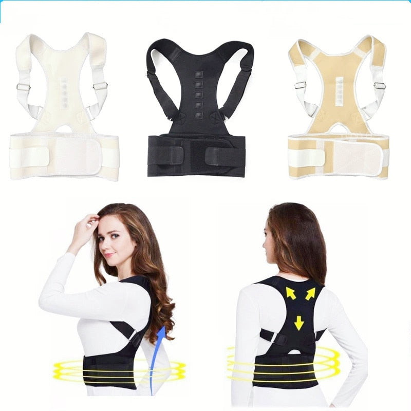 Magnetic Therapy Posture Corrector Brace Supporter Shoulder Back Support Belt Menwomen Braces and Support Belt Shoulder Posture